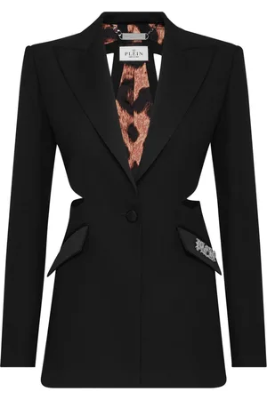 Philipp Plein Logo-plaque cut-out blazer