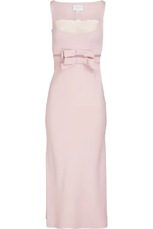 Giambattista Valli Bow-detail crepe midi dress
