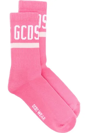 GCDS Logo-intarsia socks