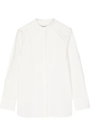 Maison Kitsuné Collarless cotton shirt