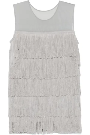 Norma Kamali Fringe-detail sleeveless dress