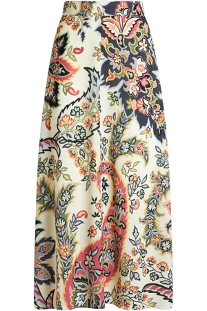 Etro Paisley-print A-line midi skirt