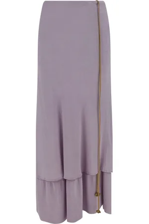 Quira Crepe layered midi skirt