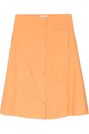 Maison Kitsuné High-waisted A-line midi skirt