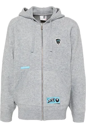 A Bathing Ape Moonface-logo zip-up cardigan