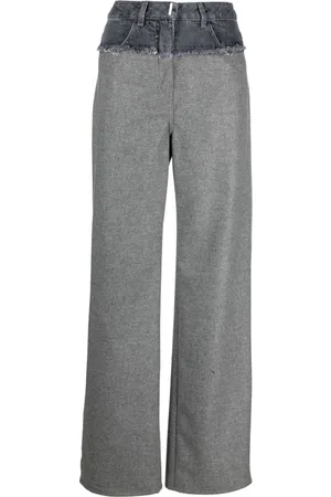 Givenchy Denim-panel straight-leg jeans