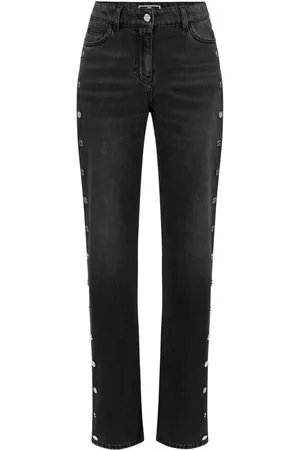 Elisabetta Franchi Button-embellished jeans