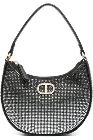 Twin-Set Moon rhinestone-embellished shoulder bag