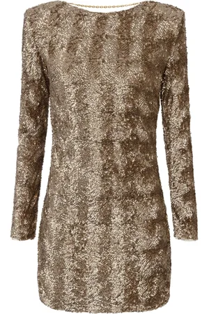 Elisabetta Franchi Sequin-embellished tulle mini dress