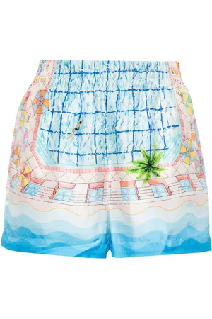 Casablanca Le Plongeon silk shorts