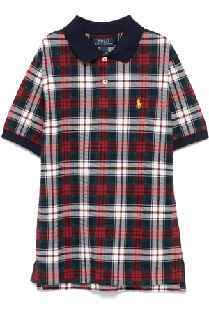 Ralph Lauren Plaid-pattern piqué polo shirt