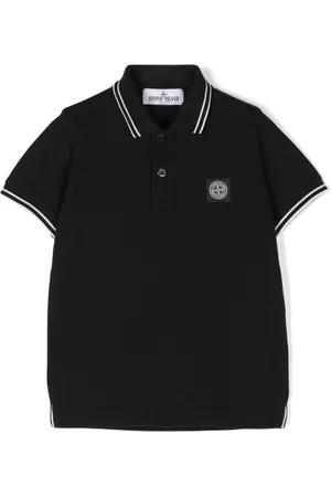 Stone Island Compass-patch piqué polo shirt