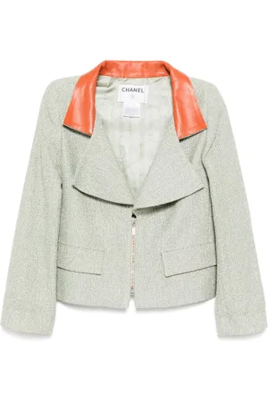 CHANEL 2001 tweed zip-up jacket