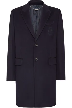 BILLIONAIRE Logo-embroidered coat