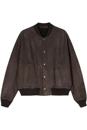 SALVATORE SANTORO Suede band-collar jacket