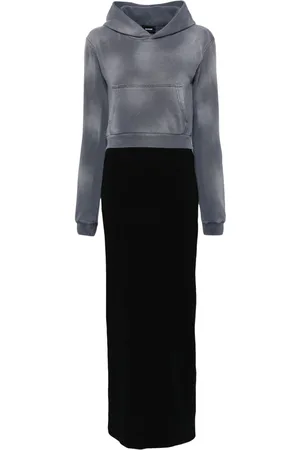 We11 Done Layered hoodie dress