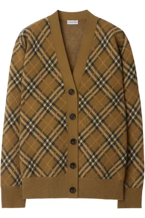 Burberry Check wool-mohair cardigan