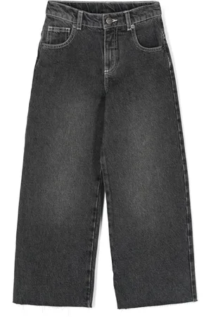 DOUUOD KIDS Embroidered-logo jeans