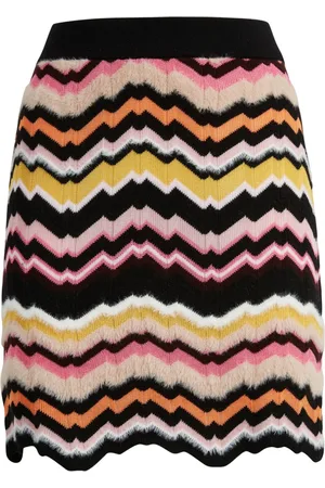 Missoni Zigzag Greek-motif mini skirt