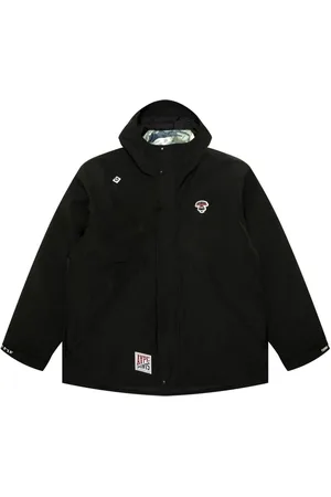A Bathing Ape Logo-patch layered hooded jacket