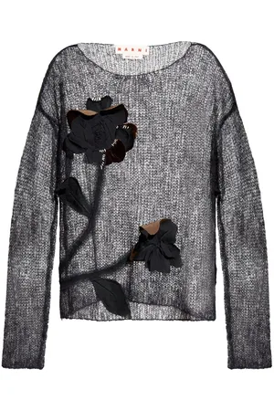 Marni Floral-appliqué sweater