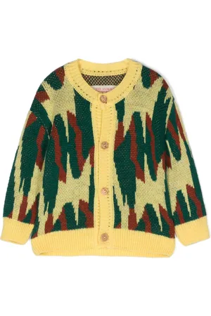 The Animals Observatory Patterned intarsia-knit cardigan