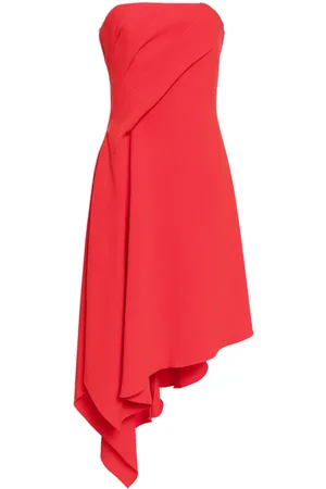 Amsale Crepe asymmetric dress