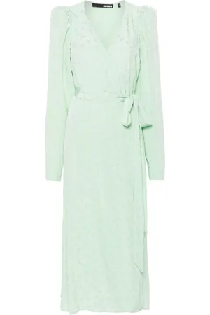 ROTATE Jacquard midi dress