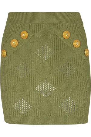 Balmain Check-pattern miniskirt