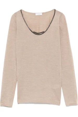 Brunello Cucinelli Bead-trim top