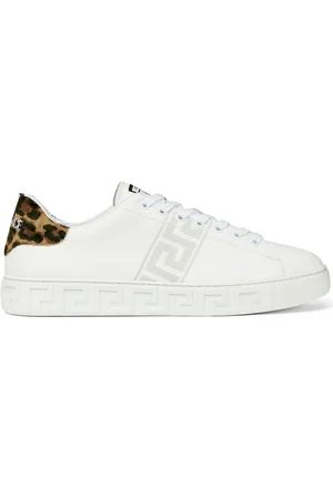 VERSACE Greca pony-effect sneakers