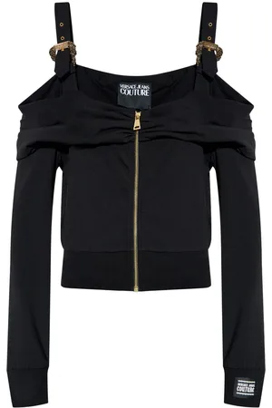 VERSACE Logo-buckle sweatshirt