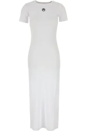 Marine Serre Crescent Moon-embroidery maxi dress