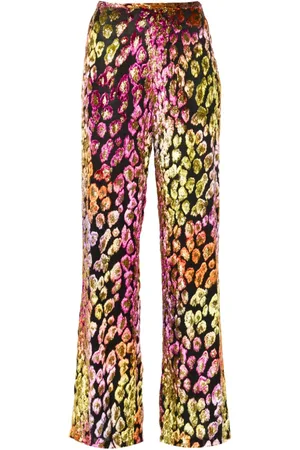FORTE FORTE Leopard metallic wide trousers