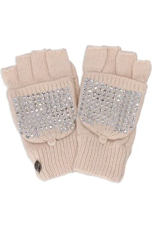 Kurt Geiger Crystal-embellished eagle gloves
