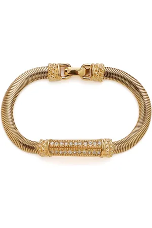 Dior Rhinestone-embellished snake-chain bracelet