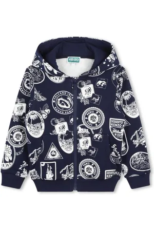 Kenzo Travel print zipped hoodie