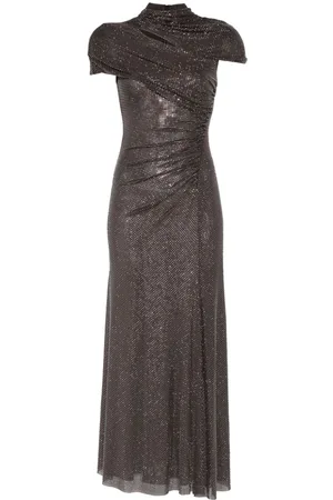 Self-Portrait Rhinestone cut-out midi dress