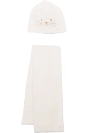 Il gufo Logo-embroidered hat set