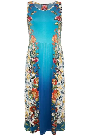 JOHNNY WAS Floral-print ombré dress