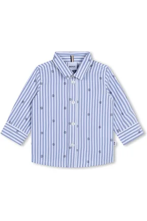 HUGO BOSS Logo-print striped shirt