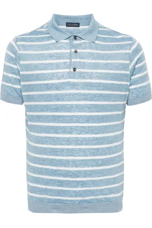 Paul & Shark Striped linen polo shirt