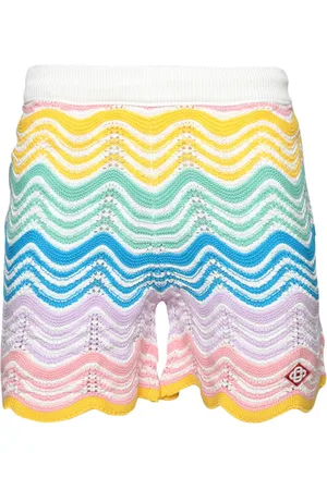 Casablanca Gradient Wave crochet shorts