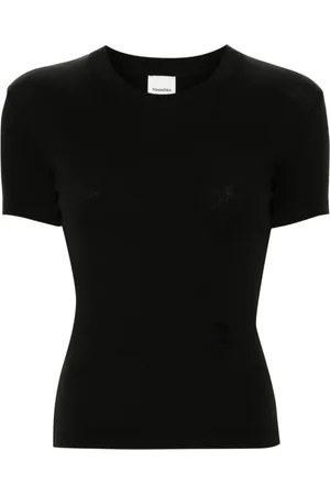 Nanushka Logo-embroidered cropped T-shirt