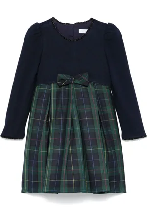 Abel & Lula Plaid-check dress