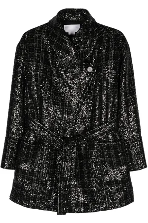 GENNY Sequinned tweed coat