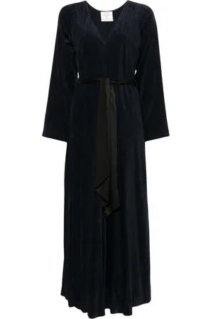 FORTE FORTE Sash velvet maxi dress