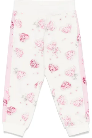 MONNALISA Heart-print track pants