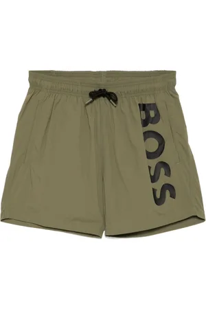 HUGO BOSS Logo print swim shorts
