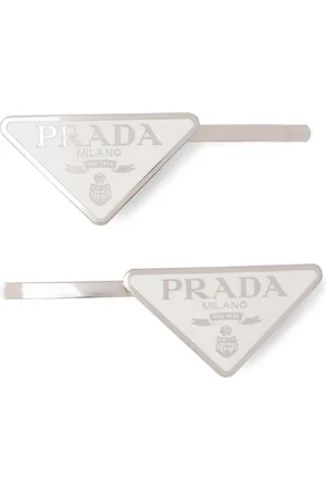 Prada Triangle-logo hair clips (set of two)